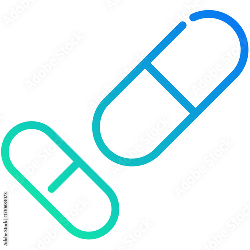 capsule gradient line icon