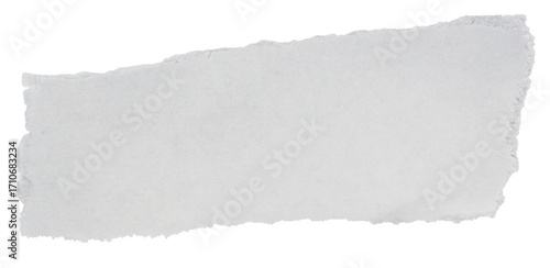 Wide horizontal torn paper piece with rough edge