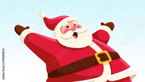 Joyful Santa Claus illustration spreading festive spirit for a cheerful Christmas holiday celebration