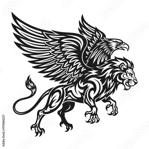 Majestic Griffin Vector Illustration