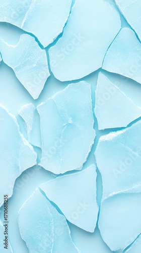 Fragmented Ice Texture on Light Blue Background Arctic Landscape Background
