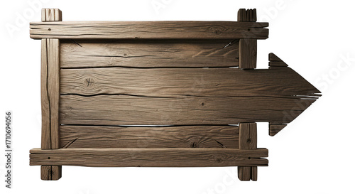 Wallpaper Mural Rustic Wooden Arrow Sign Weathered Plank Direction Pointer. Torontodigital.ca