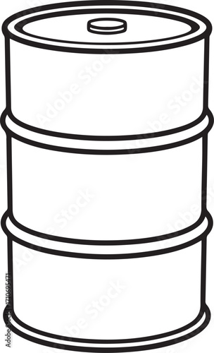 drum oil silhouette on white background