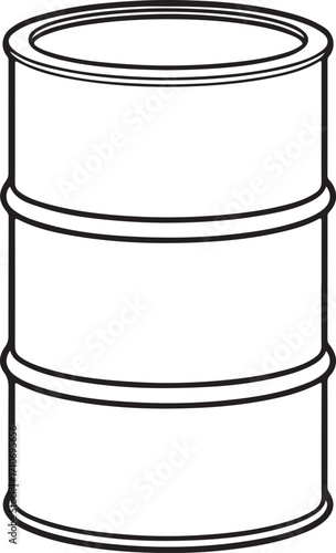 drum oil silhouette on white background