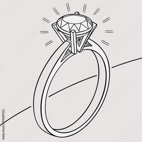 Elegant diamond ring for engagement proposal
