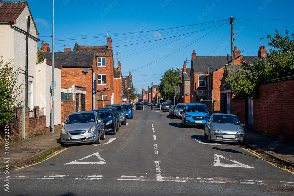 Obraz premium Residential estate street view in England UK