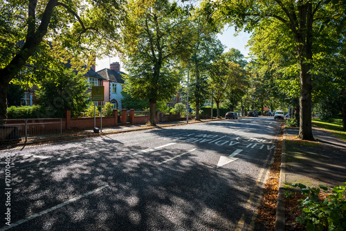 Residential estate street view in England UK