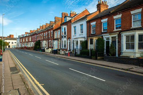 Residential estate street view in England UK