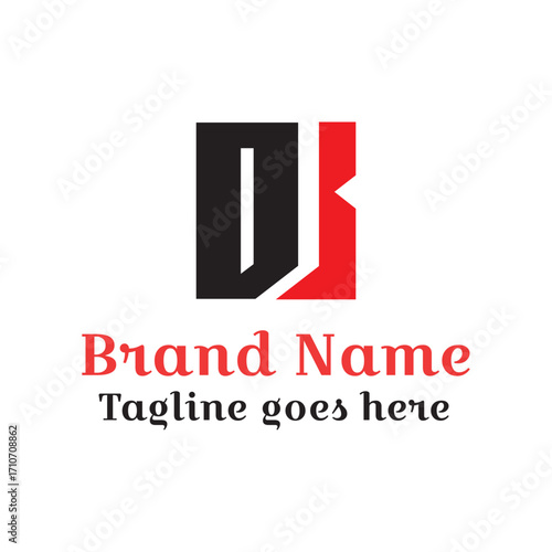 DB letter logo. Logo vector sign for your business design, a company symbol concept with illustration and text. Editable color.