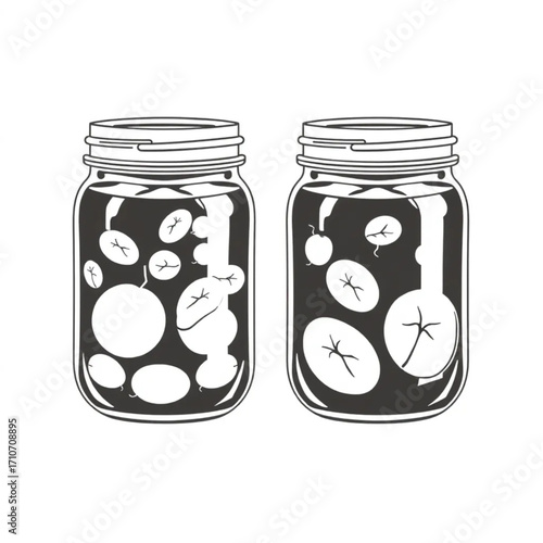 Homemade vegetable broth in mason jars