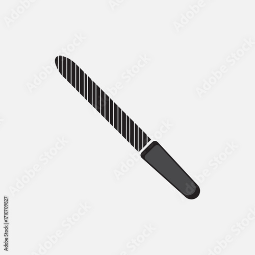 Nail file icon black isolated on white background