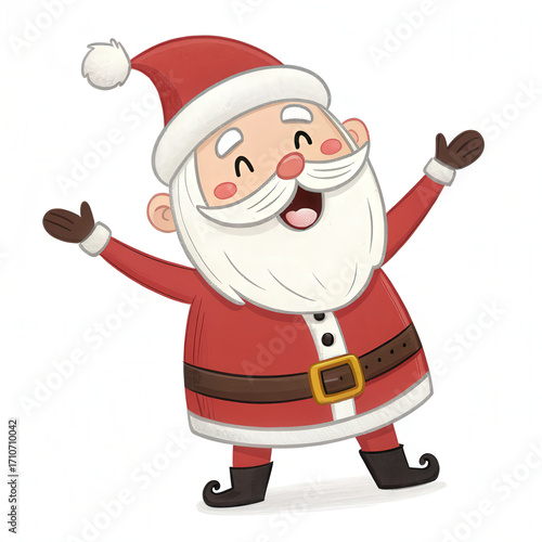 Jolly Santa Claus Christmas Illustration