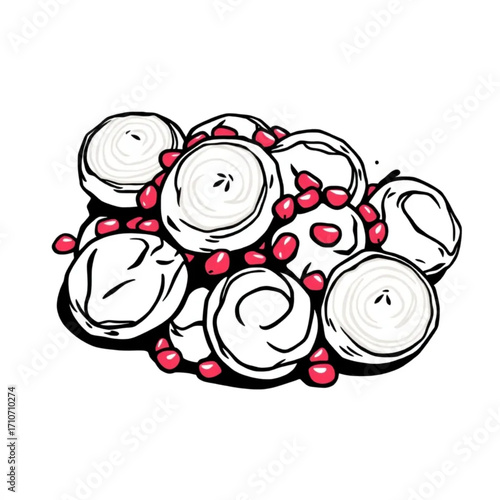 Roasted Brussels sprouts with pomegranate seeds