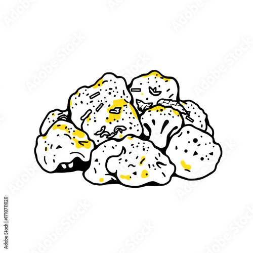Baked cauliflower with turmeric and herbs