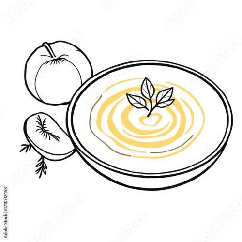 Roasted butternut squash and apple soup