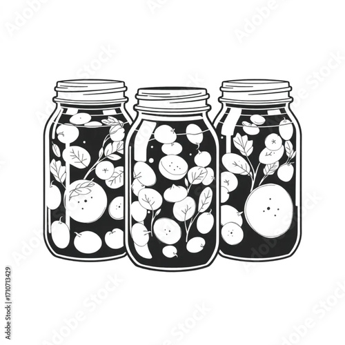 Homemade vegetable broth in glass containers