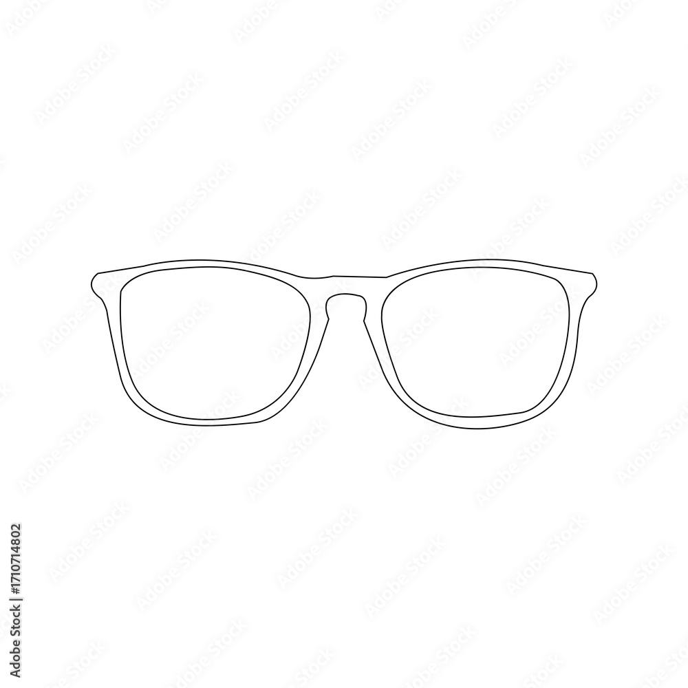 Fototapeta premium Simple, elegant line drawing of trendy sunglasses.