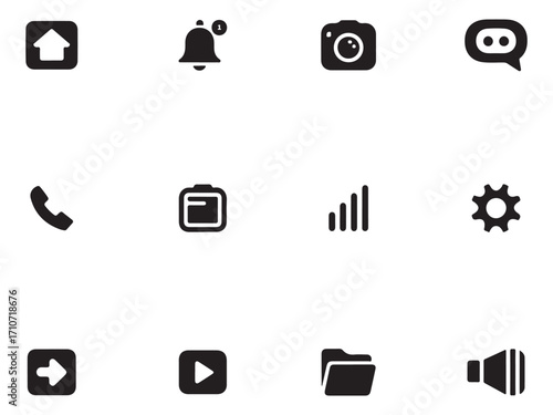Technology & Electronic Device Flat Icons – Vol.3