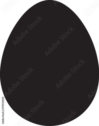 egg silhouette on white background