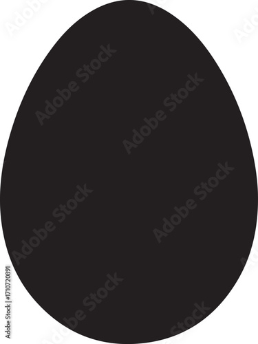 egg silhouette on white background
