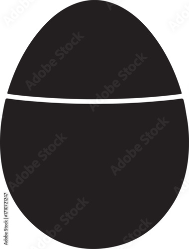 egg silhouette on white background