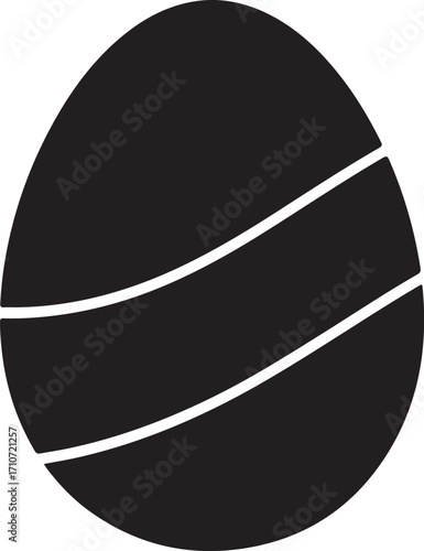 egg silhouette on white background