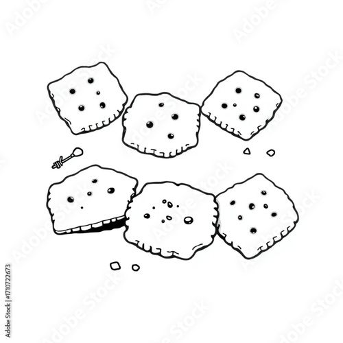 Homemade vegetable crackers with herb and seed mix