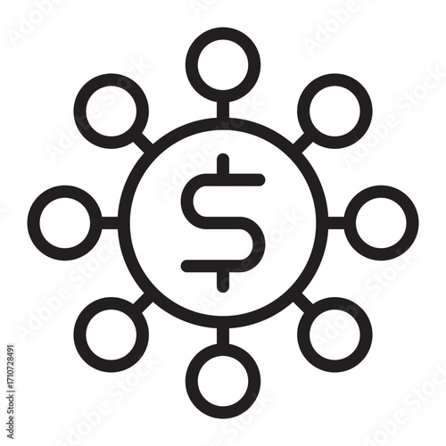 Crowdfunding Vector Line Icon Design