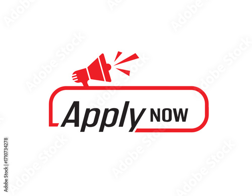 apply now text information sign	
