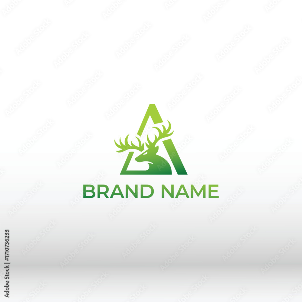 Fototapeta premium modern antler letter A logo vector