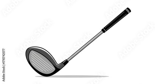 Golf club driver vector illustration for golf equipment sport and recreation design element isolated on white