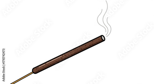 Burning incense stick aroma therapy for relaxation and meditation spiritual practice for wellbeing and zen