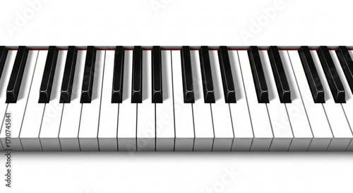 Piano keyboard keys musical instrument black and white music notes sound melody rhythm learn to play song practice