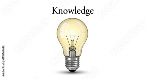 Knowledge light bulb idea concept for education and innovation creative thinking and inspiration design