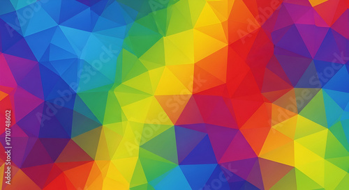 Gradasi Geometris dengan Warna Pelangi, Geometric Gradient with Rainbow Colors