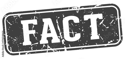 fact rectangular sign. fact stamp