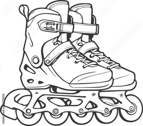 roller skates on a white background