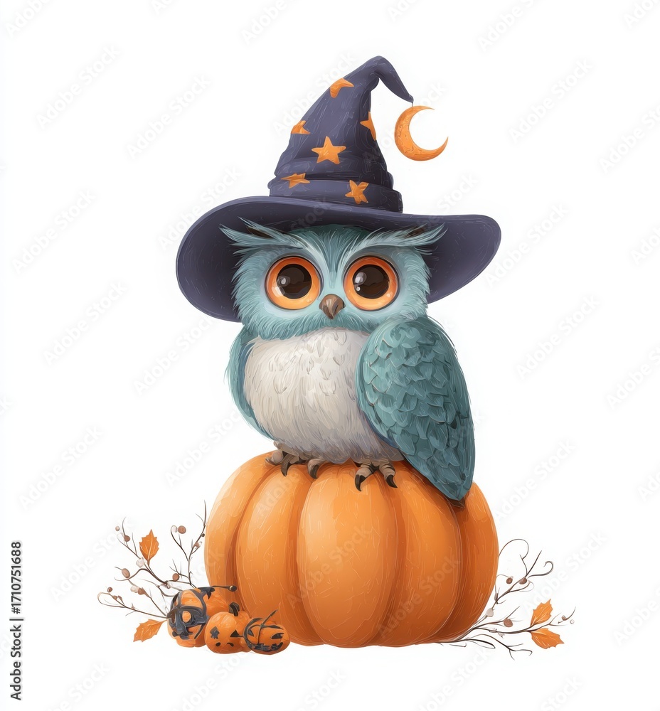 Fototapeta premium cute halloween owl