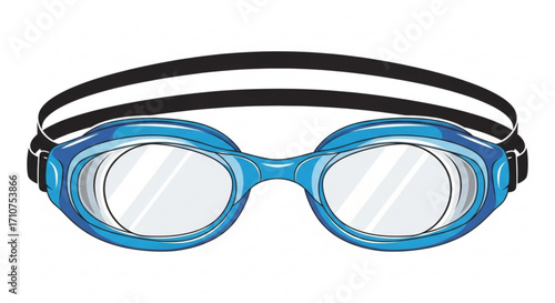 Blue swimming goggles for adults and kids adjustable swim eyewear clear lens pool gear water sports equipment