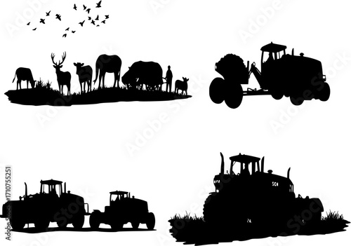 Agricultural silhouettes

