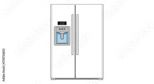 Shop modern side by side refrigerator with water dispenser and digital display for your kitchen appliance needs