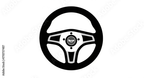 Vintage car steering wheel vector illustration for automobile and automotive design projects and graphics