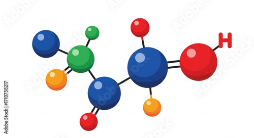 Explore molecular structure illustration for chemistry education and scientific visualization needs here