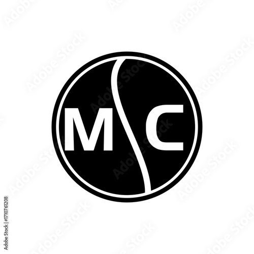 MC letter logo design.MC creative initial MC letter logo design . MC creative initials letter logo concept.