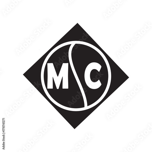 MC letter logo design.MC creative initial MC letter logo design . MC creative initials letter logo concept.