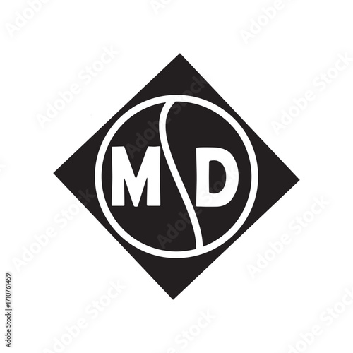 Free Download MD letter logo design.MD creative initial MD letter logo design . MD creative initials letter logo concept. - GFXLoad