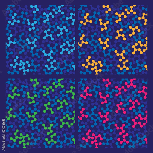 Blue DNA double helix with water molecule blue background. Human genetic research DNA, laboratory environment. Abstract image of human genetics, which glowing DNA strands merge with digital elements