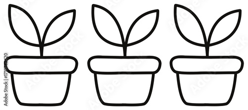 Planting new growth indoor garden setup home illustration cozy aesthetic