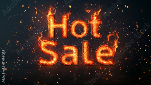 A fiery text graphic promoting a 