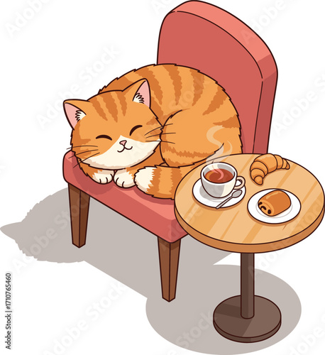 Isometric Cat Cafe Afternoon 2